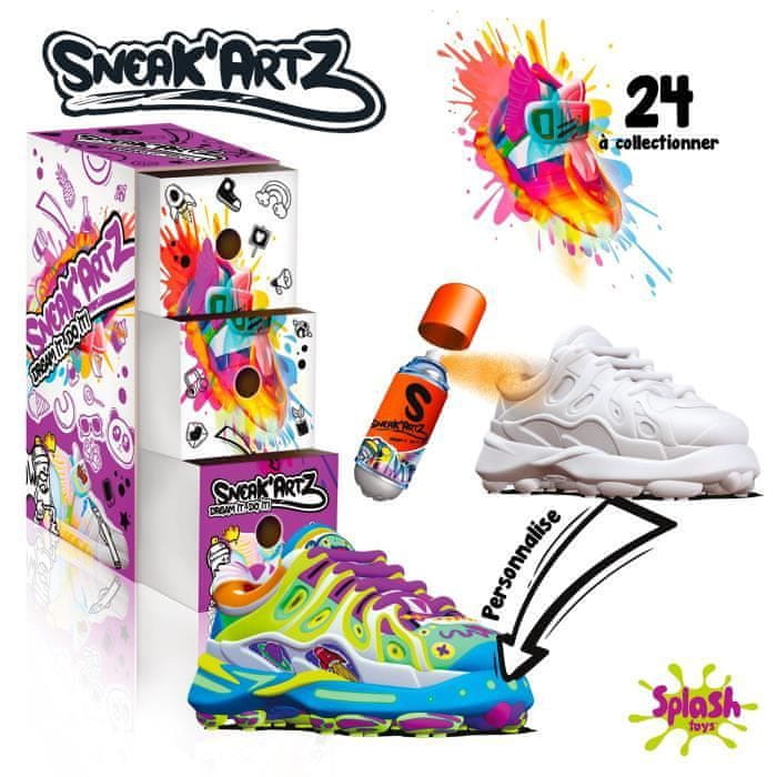 shumee Sneak'Artz Shoebox, 2 prispôsobiteľné tenisky + príslušenstvo, náhodný model